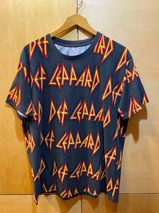 古着 Def Leppard 総柄 Tシャツ デフレパード