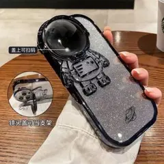 【人気】iPhone15ProMax　スマホカバー　スタンドカバー　黒