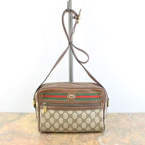 OLD GUCCI GG PATTERNED SHERRY LINE SHOULDER BAG MADE IN ITALY/オールドグッチGG柄シェリーラインショルダーバッグ