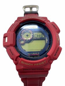 CASIO◆ソーラー腕時計/デジタル/ラバー/RED/RED/SS/GW-9330A