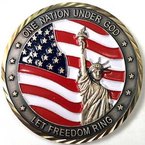 ONE NATION UNDER GOD LET FREEDOM RING / THE DAY AMERICA JOINED TOGETHER AS ONE 記念メダル（徽章/2001年9月11日/JUNK）