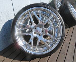 ☆超美品19インチ WORKグノーシスCVXバフフィニッシュ 　★BS ポテンザS007A 225/35 R19　255/30 R19