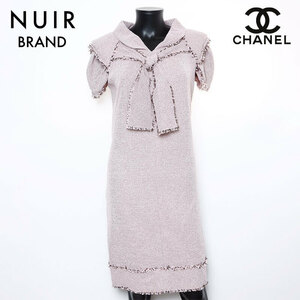 シャネル CHANEL ワンピース 40 ナイロン 09P 半袖 ピンク