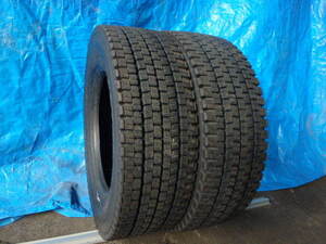 UT1554-ダンロップ SP001 245/70R19.5 136/134J 中古 7分山 2本セット スタッドレスタイヤ 2015年製