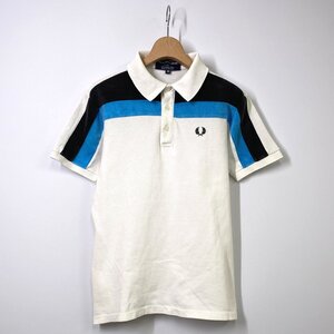 COMME des GARCONS SHIRT × FRED PERRY パイル 切替 ポロシャツ XS ホワイト 白 コムデギャルソンシャツ フレッドペリー