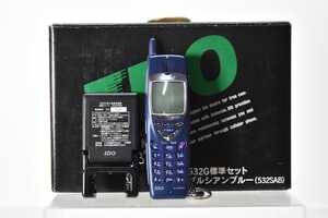 京セラ IDO by KYOCERA デジタルミニモ 532G 携帯電話 ブルシアンブルー 卓上急速充電器 元箱付[ガラケー][532MAB][532PAB][当時物]H