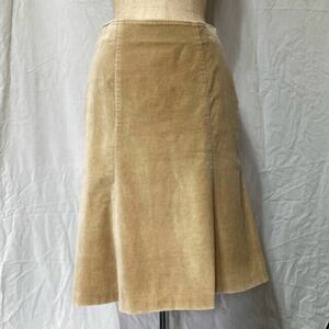 コムサデモード　コーデュロイ　マーメイドライン スカート comme ca du mode beige mermaid skirt size 11 ベージュ