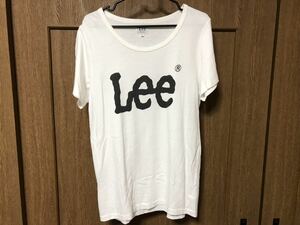 Lee リー ロゴプリント ホワイト L アメカジ　Ｔシャツ