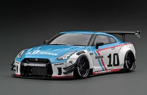 イグニッションモデル 1/18 LB-WORKS Nissan GT-R R35 type 2 White / Blue