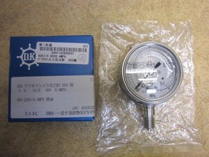 *送料無料 未使用品 第一計器製作所 グリセリン入り圧力計 GRS-226A-0.4MPA 禁油 φ60mm 0～0.4MPA 接続ねじG1/4 GRS型 測定用品 計測機器 