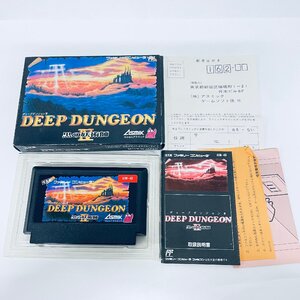 1円出品 FC ファミコン ディープダンジョンⅣ　黒の妖術師 ソフト 箱説・はがき付 起動確認済