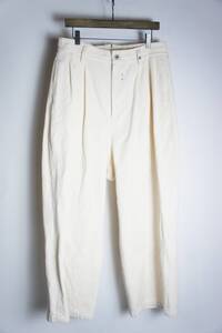 正規 22SS GENKOTSU CREATE ゲンコツ クリエイト 拳骨創造 3tax pants ワイド タック パンツ GP-2207 白 サイズM 本物 209O