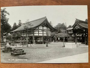 FF-9667 ■送料込■ 滋賀県 官幣大社多賀神社 額殿 神社 寺 宗教 寺院 建物 建築物 風景 人 灯籠 庭 絵葉書 古葉書 写真 古写真/くNAら