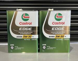 CASTROL EDGE 5W-30 FE 4L×2缶 API/SP GF-6A CF Performance 全合成油 カストロール エッジ4輪車ガソリン/ディーゼルエンジン両②②