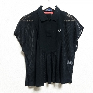 フレッドペリー FRED PERRY 半袖カットソー サイズ10 L - 黒×白 レディース トップス