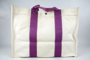 【美品】HERMES エルメス ボラボラGM トート ハンドバッグ ブランド鞄 キャンバス【RU76】