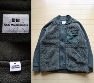 【UNIQLO×White Moutaineering】オーバーサイズ フリースジャケット オリーブ SIZE:MEDIUM その2 (ユニクロ,ホワイトマウンテニアリング)