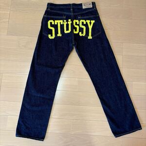 希少 限定完売モデル【stussy デニム】30　ストューシー　バックプリント　バックロゴ　 デニムパンツ