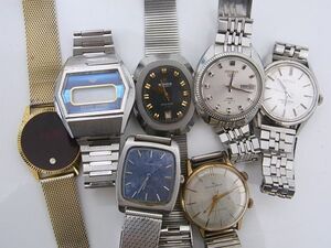 1円 ジャンク 時計 7点 まとめ売り セイコー シチズン オリエント EDOX など