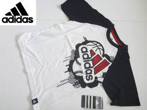 新品 adidas　アディダス★黒×赤×白　半袖　Ｔシャツ　4…100相当