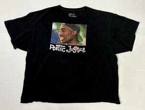 ビッグサイズ 正規品 Poetic Justice 2PAC Tee ポエティックジャスティス ツーパック ムービー Tシャツ ラップT HIP-HOP 映画 黒 3XL