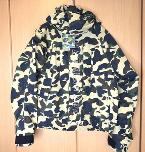 1ST CAMO SHORT SNOWBOARD JACKET BAPE A BATHING APE ベイプ　スノボジャケット　ショート丈　XL