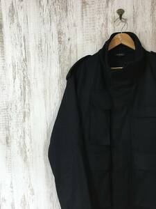 598☆【フランス製 M-65タイプ モッズコート】A.P.C. アーペーセー ウールジャケット 1 黒