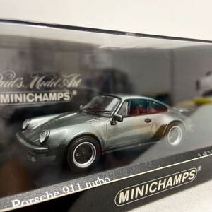 MINICHAMPS 1/43 PORSCHE 911 turbo 1977年 930型 PMA ミニチャンプス ポルシェ ターボ 空冷 ブルーメタリック ミニカー モデルカー