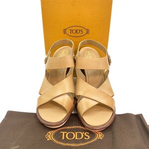 【中古】未使用 トッズ TODS レディース ヒール サンダル #38.5 箱付き