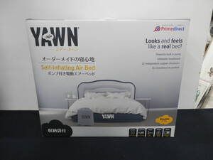 ○【新品・未開封】air YAWN　エアーヨーン　ポンプ付き電動エアーベッド　ダブル　収納袋付　約135×205㎝　耐荷重200Kg