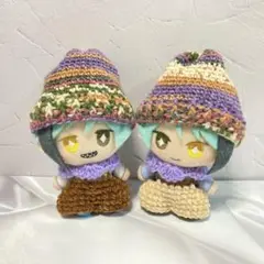 【ハンドメイド】ぬい服　exマスコット用　秋色全身フルコーデセット　2点セット