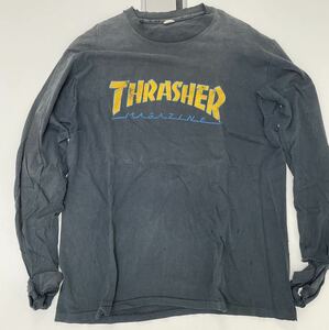 80s THRASHER USA製 ロンT 長袖 Tシャツ ヴィンテージ Powell SANTA CRUZ BUTTSTAIN オールドスケート　古着