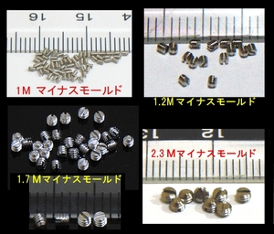 送料無料　1M、1.2M、1.7M、2.3M　4種類 　メタルマイナスモールド 合計150個　