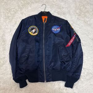 ALPHA INDUSTRIES アルファ インダストリーズMA-1フライトジャケットUSA NASA アメカジ ミリタリー Mサイズ