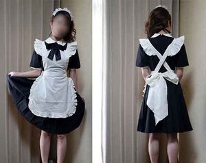 新品未使用　メイド服　ロング丈　ブラック　M　　送料無料