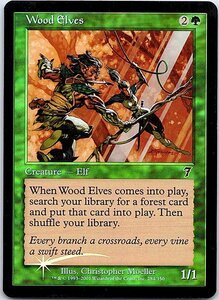 FOIL/ウッド・エルフ/Wood Elves/7版/英語版/MTG１枚 [FC]