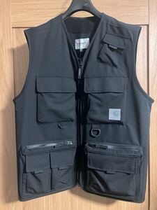 送料無料 ☆ Carhartt WIP カーハート ELMWOOD VEST I026023 エルムウッド ベスト 黒 L 8900 ブラック フィッシング リフレクター 撥水 