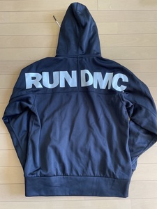 ほぼ新品 TMT RUN DMC XL T.M.T ジャージー パーカー ブラック 黒 フルジップ 