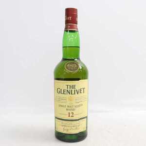 1円~GLENLIVET（グレンリベット）12年 シングルモルト 40％ 700ml ※ラベル破れ T24L200080