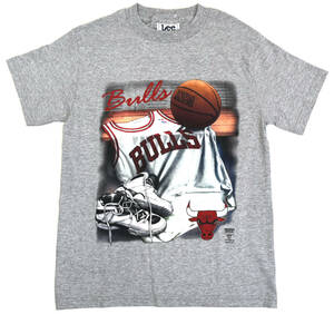 USA製 NOS 1990s CHICAGO BULLS S/S Tee M Gray シカゴブルズ 半袖Tシャツ バスケットボール NBA マイケルジョーダン グレー ヴィンテージ