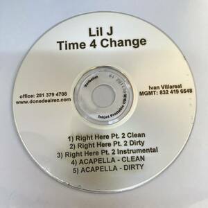 裸1000 HIPHOP,R&B LIL J - TIME 4 CHANGE - RIGHT HERE PT.2 INST,シングル CD 中古品