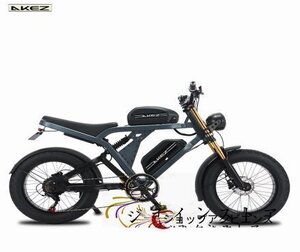 新品! 20x4.0インチ レトロな電動自転車 48v 1500w 41Ah 100-120km リチウム電池 モトクロス