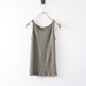 定価3万 エヴァムエヴァ evam eva cashmere silk sleeveless カシミヤシルクスリーブレス 2/グレー タンクトップ【2400014160420】