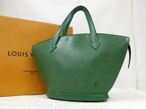 ◆美品◆LOUIS VUITTON ルイ・ヴィトン◆エピ サンジャック◆グレイン レザー 本革◆ハンド バッグ◆グリーン ゴールド金具◆A8428