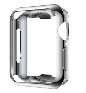 Apple Watch アップルウォッチ 41ｍｍ/Series8 フルカバーケース シルバー 1個 全面保護 耐衝撃