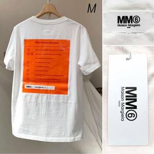 M 新品 2019AW MM6 エムエム6 メゾン マルジェラ バック ロゴ プリント オーバーサイズ Tシャツ ユニセックス メンズにも 希少サイズ
