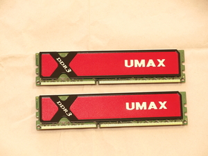 【難あり】UMAX DDR3-1600 4GBx2 R4E44G83UM-16BEPPAJ1