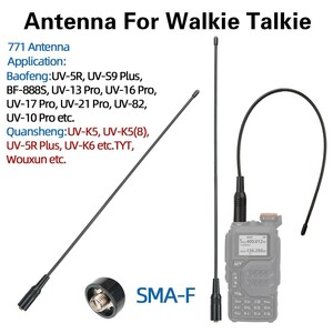 UV-K5シリーズやUV-5Rシリーズ等に使用出来るフレキシブルアンテナ