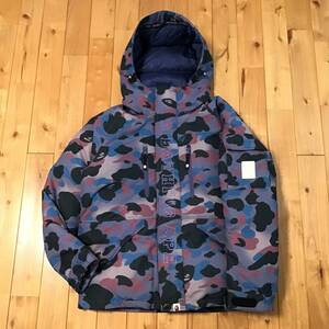 Grid camo スノボ ダウンジャケット Lサイズ a bathing ape BAPE camo hoodie snowboard down jacket エイプ ベイプ 迷彩 kz6