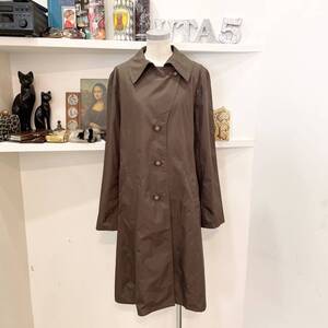 Aquascutum/coat/nylon/long/pouch/brown/アクアスキュータム/コート/ロング/茶色/ナイロン/ポーチ付き